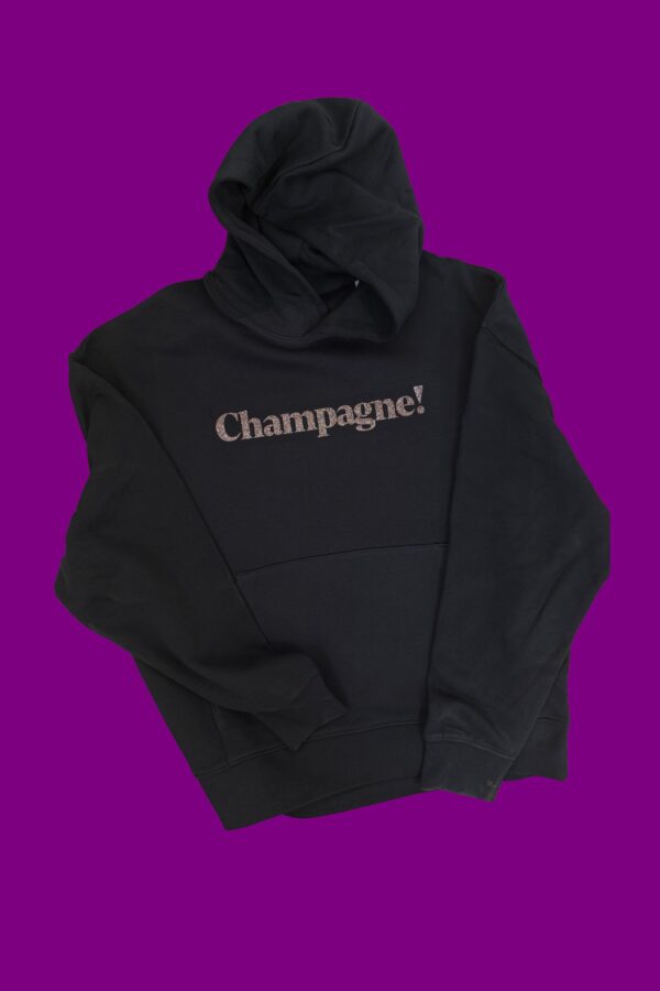 champagne Hoodie – Anthrazit / Bunt Glitzer – Bonjour Ben